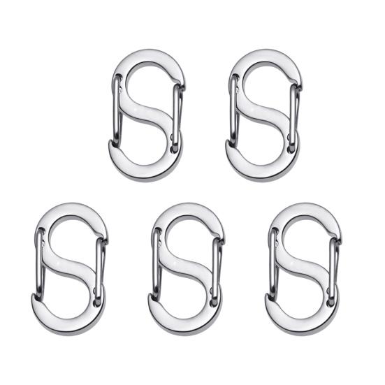 5 шт., двусторонняя пружинная пряжка S-типа, безопасная конструкция с двойным открытием, ожерелье, укорачиватель браслета, застежка для изготовления ювелирных изделий