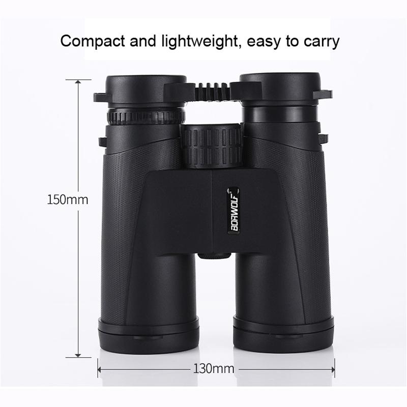 Бинокль 12x42, телескоп Hd, светильник ночного видения, призма Bak4, профессиональный зум, мощный для охоты, наблюдения за птицами