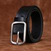 Matte Stainless Steel Buckle Retro Leather First Layer Cowhide Belt Men'S Versatile Simple Casual Jeans Belt Men'S