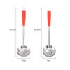 Kitchen Strainer Stainless Steel Spoon Cooking Colander with Plastic Anti-scald Handle Hot Pot Ladle Handing Hole Cookware