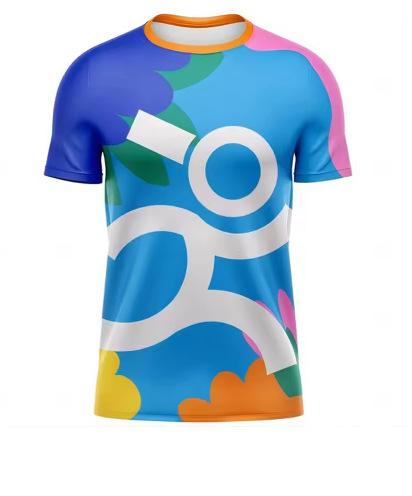 Simple Fashion Running T-Shirt Summer Casual Outdoor Fitness 3D Printed Men's Sports T-Shirt Shoe Neck T-Shirt
