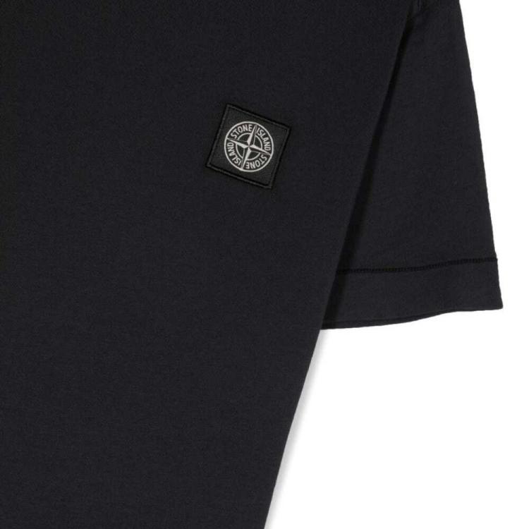 STONE ISLAND Детская футболка с круглым вырезом и логотипом 791620147-V0020