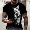 Beast Lion Wolf Tiger 3D Printed T-shirt New Summer Men's Super Large Comfortable Soft Casual Versatile Short Sleeve T-shirt