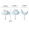 3pcs Cloud Hooks No-punch Non-marking Adhesive Backed Adhesive Hooks Kitchen Bathroom Wall Cute Hooks