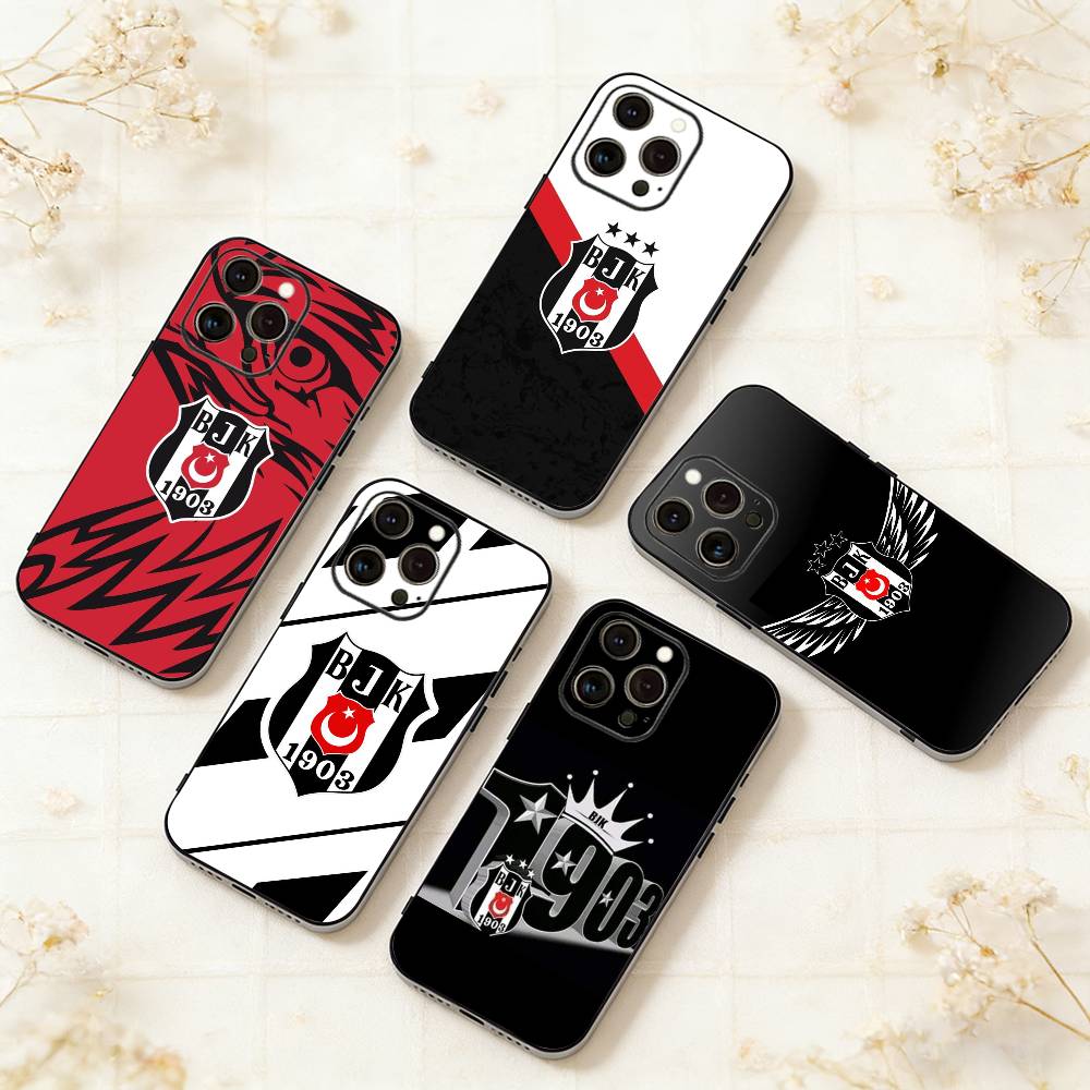 1 шт. F-Fashion B-Besiktas BJK Чехол для телефона для iPhone 17,16,15,14,13,12,11 Plus,Pro Max,XS,Мягкий силиконовый черный чехол
