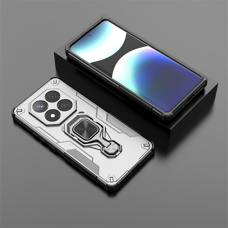 Lens Protection Kickstand Case For Redmi Note 14 Pro 5G Note 15 Pro+ Plus Cover Ring Stand Magnetic Bracket Shell Fundas Coque