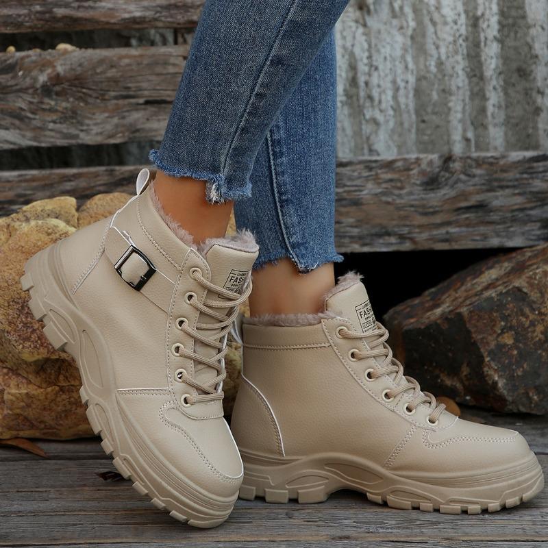 Padded Thickened Cotton Boots Female Fashion Winter Explosion Models Cold Protection Warm Thick Bottom Trend Snow Boots Female