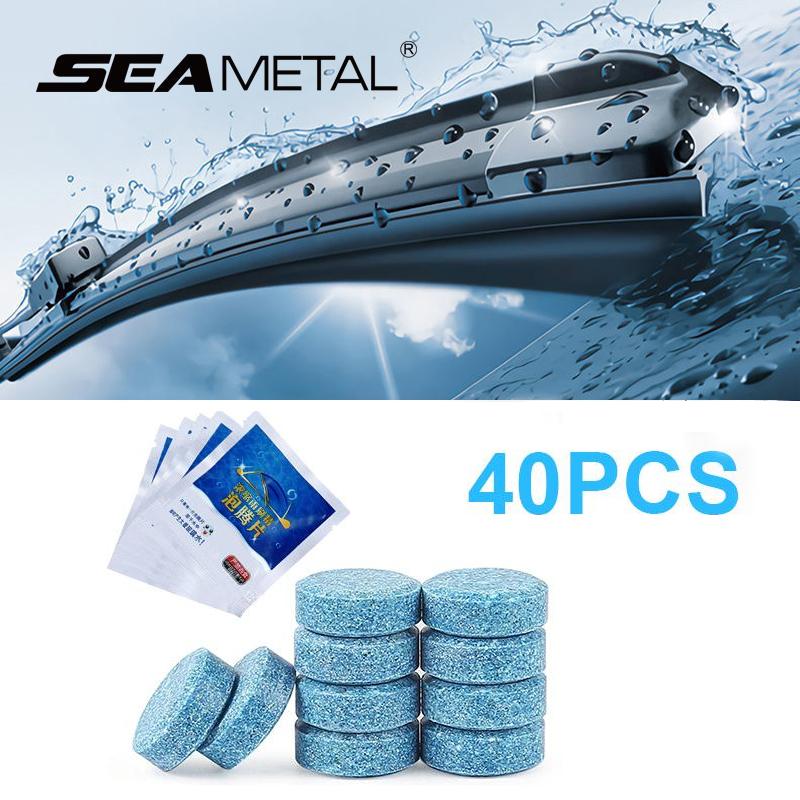 SEAMETAL 40 шт. Автомобильные твердые стеклоочистители Омыватель стекол Премиальный очиститель лобового стекла Компактная шипучая таблетка