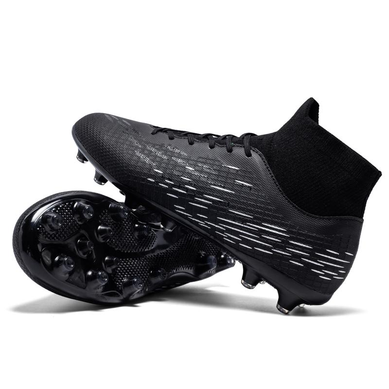 Football Shoes 34-45 Men's High-top Football Shoes Large Size Children's Artificial Lawn   Long Nail Green Football Boots Training Black Sneakers