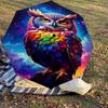 1PC Colorful Owl Fantasy Umbrella-8-Rib Reinforced, Automatic Open, Lightweight & Durable, Cute Fashion Accessory for Outdoor-W113