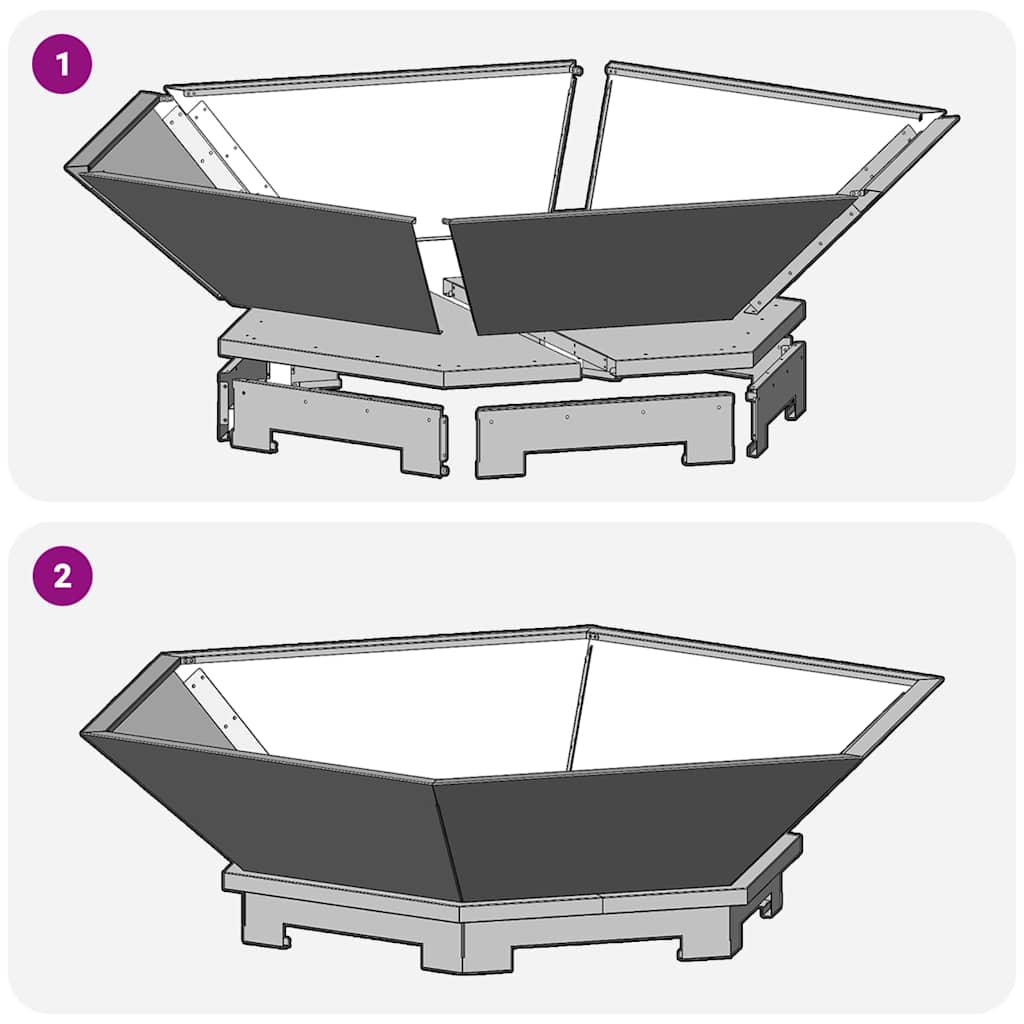 Fire Pit Brown 100 x 100 x 28 cm Weatherproof Steel