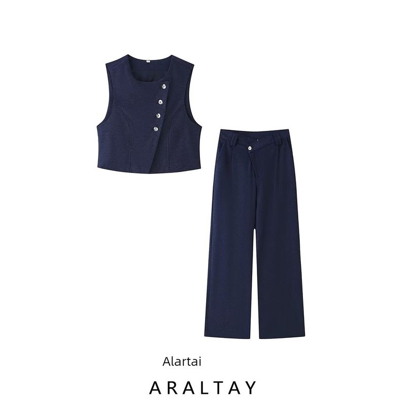 Araltay New Arrival Fashion Style Women's Fashion All-Match Linen Vest Waist Pants 8131979 8129979