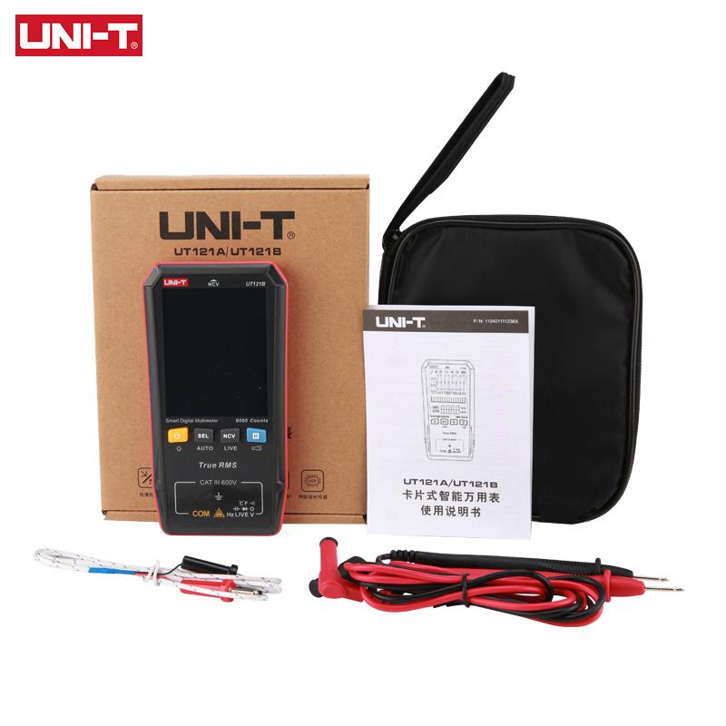 Цифровой интеллектуальный мультиметр UNI-T UT121A UT121B UT122 600 В переменного тока, вольтметр постоянного тока, истинный среднеквадратичный мультиметр, тестер конденсаторов сопротивления NCV