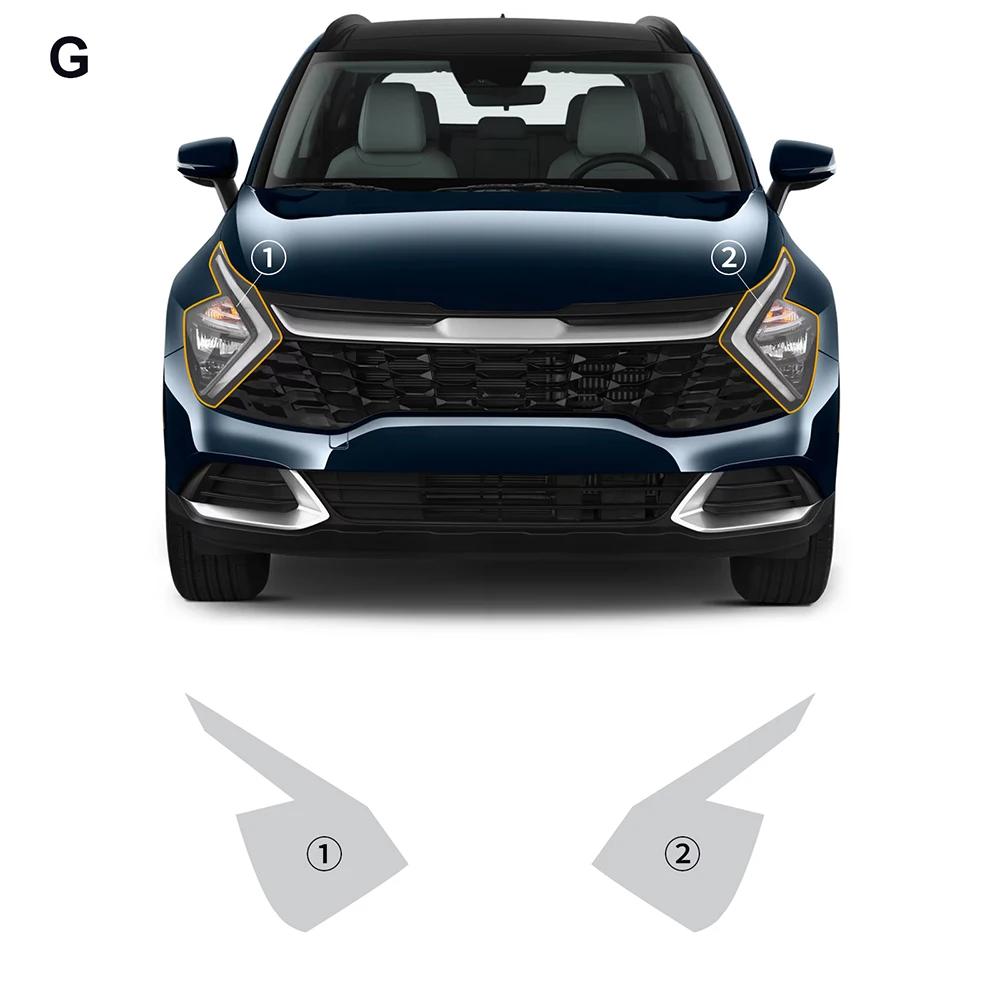 For KIA Sportage NQ5 2022 2023 2024 TPU Headlight Protection Film Car Door Triangle PPF Transparent Refit 8.5mil