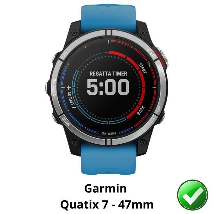 Protection écran pour Garmin Quatix 7 - 47mm [Pack 6] Film Plastique Protecteur Résistant Ultra Mince Phonillico