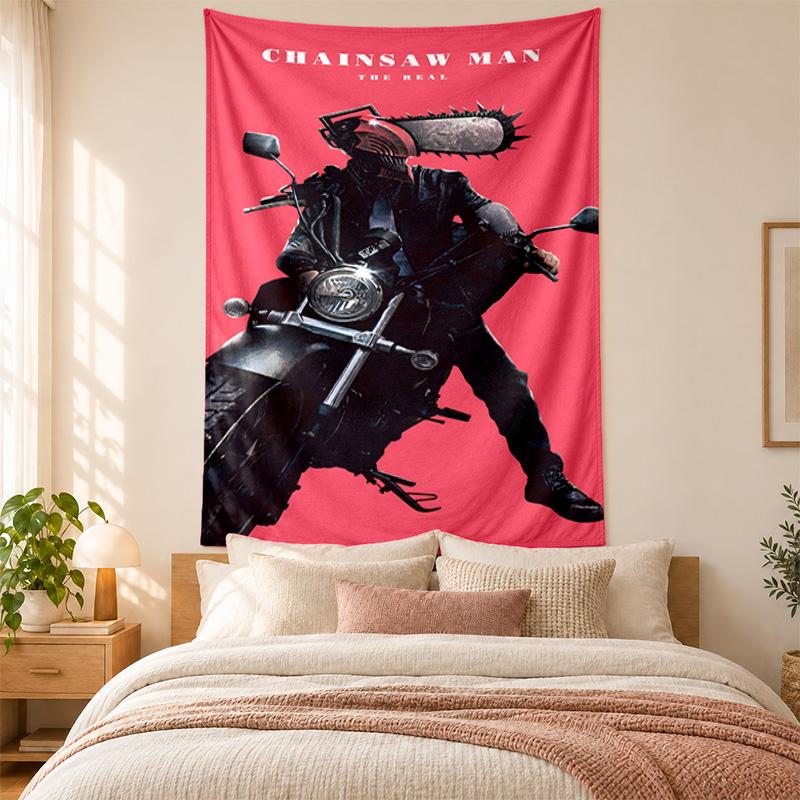 Chainsaw Man Tapestry highquality for decorating living room bedroom dorm walls ideal as bedroom wallart orholiday gift