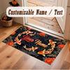 Octopus Sea Life Theme Crystal Velvet Floor Rug Personalized Custom Name Text Warm Carpet Home Decoration
