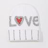 InsStyle Мягкая шапка Вязаная шапка с надписью LOVE из стразов Шапка-бини Ручная работа Дышащая шапка-пуловер Шапка для уличных фотосессий