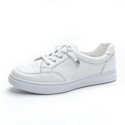 Модные 2,5 см Модные женские повседневные туфли в корейском стиле Сезон весна-осень Однотонные Подкладка из натуральной кожи Слипоны