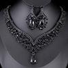 Женский европейский и американский свадебный вечерний набор украшений: Ожерелье, Серьги, Браслет