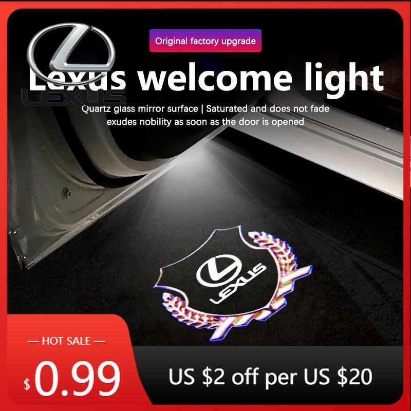 Interior Stickers LED Car Door Logo Projector Ghost Shadow Welcome Light Accessories For Lexus ES250 ES300 ES350 RX300 LX470 LX5 AY6