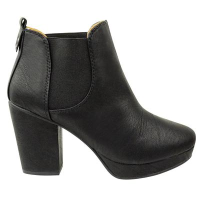 Зимние женские ботильоны короткие сапоги на толстом каблуке из мягкой кожи туфли-лодочки на платформе женские повседневные туфли на высоком каблуке