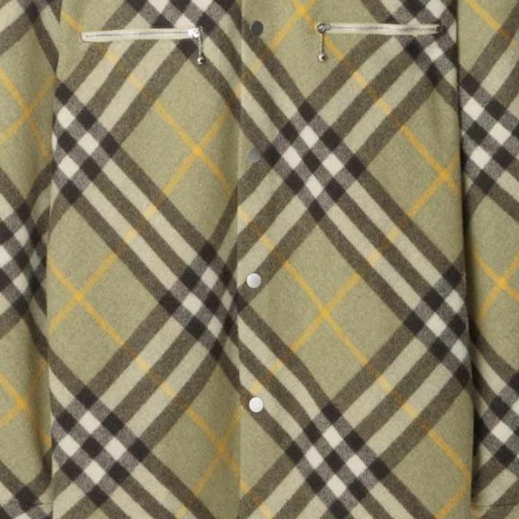 Burberry checked wool-blend shirt jacket 80764701