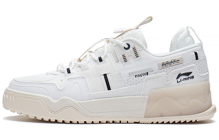 Li Ning Shiny Star 1.5 Shiny Star 1.5 Classic Low top Skateboard Shoes Men's Mist White AGCS057-4