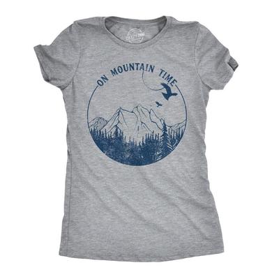 Mountains Graphic Tee, On Mountain Time, Hiking Gift