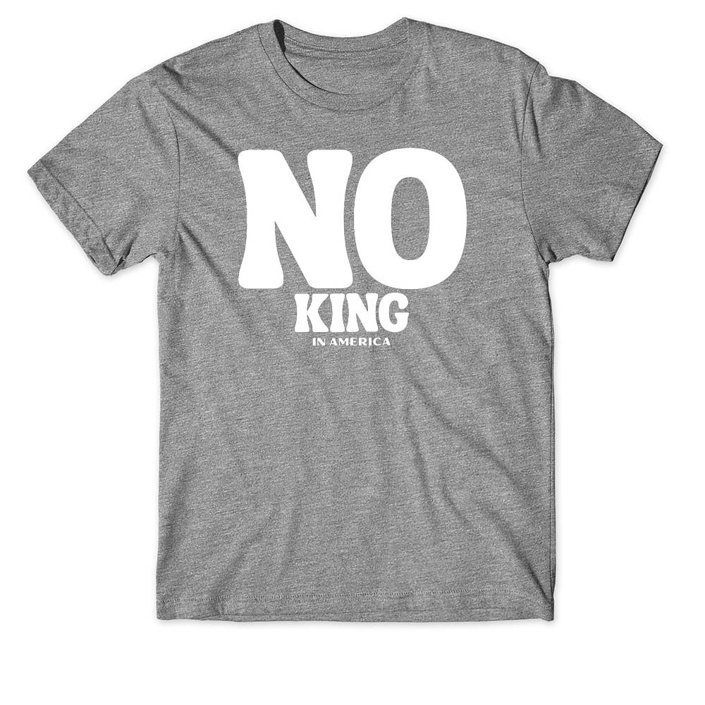 Pure Cotton Unisex T Shirt No Kings In America Artwork Tee