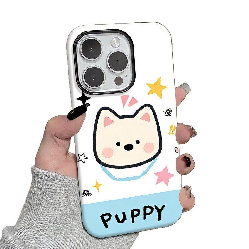 Applicable to Apple promax mobile phone case Filin 2-in-1 couple star kitten puppy Xiaomi Huawei