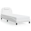 Viana  Bed Frame without Mattress White 90x200 cm Faux Leather