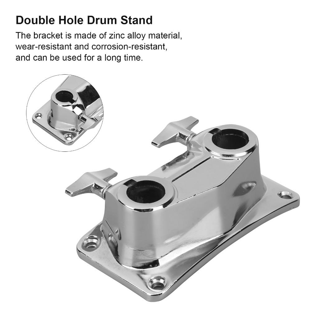 Silver Drum Mounting Bracket Metal Connecting Clamp Durable Extension Bracket Drum Set Accessory