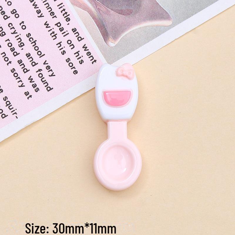 Набор аксессуаров из смолы своими руками: Пряжки для обуви с героями мультфильмов, крем-клей, шпилька для волос, разноцветные украшения в виде ложки в виде котенка