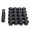 20PCS Lug Nut Covers Black 21mm Inner Hex Plastic Wheel Bolt Dust Caps Auto Hub Bolt Protector Universal for Cars