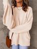 2025 Winter Women's Casual Loose Round Neck Sweater - European and American Style
