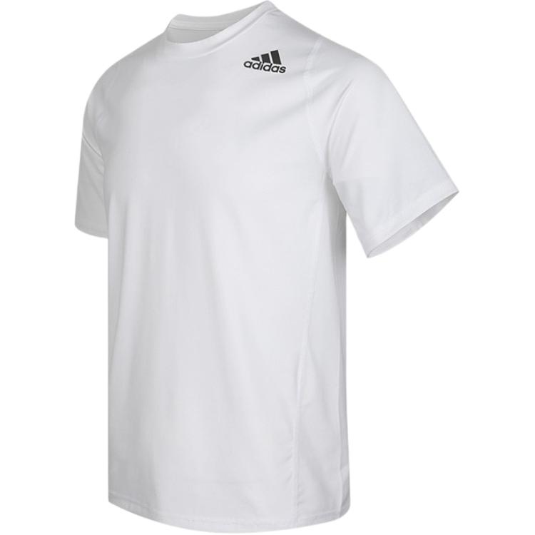 adidas Спросить Спрсс Фтд Футболка с круглым вырезом, однотонная, с логотипом, короткий рукав, мужская, Белая CW1960