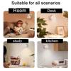 LED Bedroom Wall Light With Touch Switch USB Rechargeable Black White Magnet Magnetic Base Dimmable For Bedside Study Reading