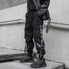Men's Trendy Korean Hip Hop Nine-Point Ribbon Cargo Pants