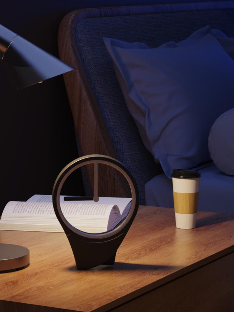 Парящие часы без циферблата Стильные простые бытовые настольные украшения Современная атмосфера Продвинутый ветер Настольные часы Украшение