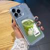 Матча Латте для iPhone16 Прозрачный чехол для телефона для Apple 15 Премиум 13 Всесторонний 14 Точные отверстия 12 Женский XR