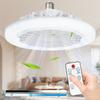 LED Fan Light with Remote Dimming And Wind Speed Control, Silent Fan Light, Ultra-thin E27 Screw Mouth Dormitory Fan Light