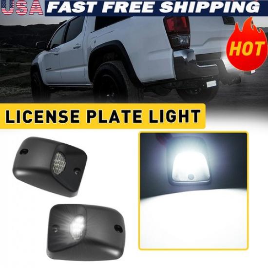 White Full License LED Plate Lights 6000K Lamp Set For Tacoma Toyota 1995-2004