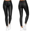 Женские укороченные брюки с высокой талией из ПУ-кожи Slim Fit 2026 - Универсальный повседневный стиль