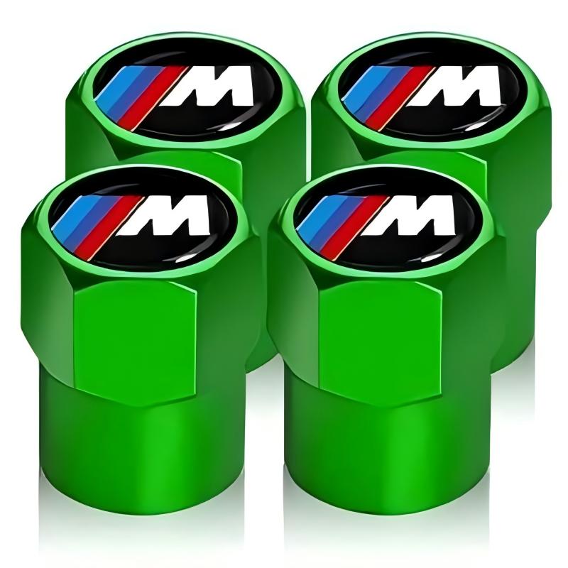 4Pcs/Set Car Tire Valve Caps Premium Metal Rubber Seal Accessories For BMW-M M8 M7 M6 M5 M4 M3 M2 M1F30 F10 F35 F15 F16 E39 E46 E36 E60 E90 X3 X5 X6