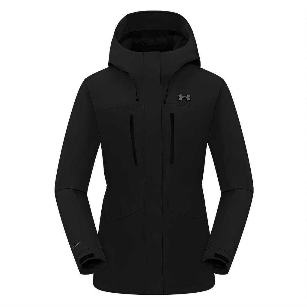 Under Armour Storm Urban Outdoor Series Stylish Simple Trendy Down Jacket Women Outerwear Dark-Black 14422251-0033