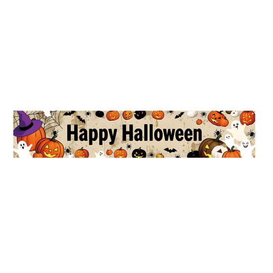 Outdoor Hanging Banners Halloween Fence Banner, 118 x 20 Inch Large Yard Sign Banner Flag, Scary Trick or Treat Party Decor Backdrop Decoration