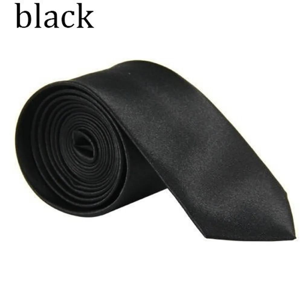 Solid Color Narrow Edition Smooth Tie for Men's New Product Formal Polyester Silk Casual Fashion Hand Tie Wedding Suits Cravate