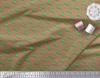 Soimoi Green Japan Crepe Satin Fabric Dot & Skull Decor Fabric Printed metre 42 Inch