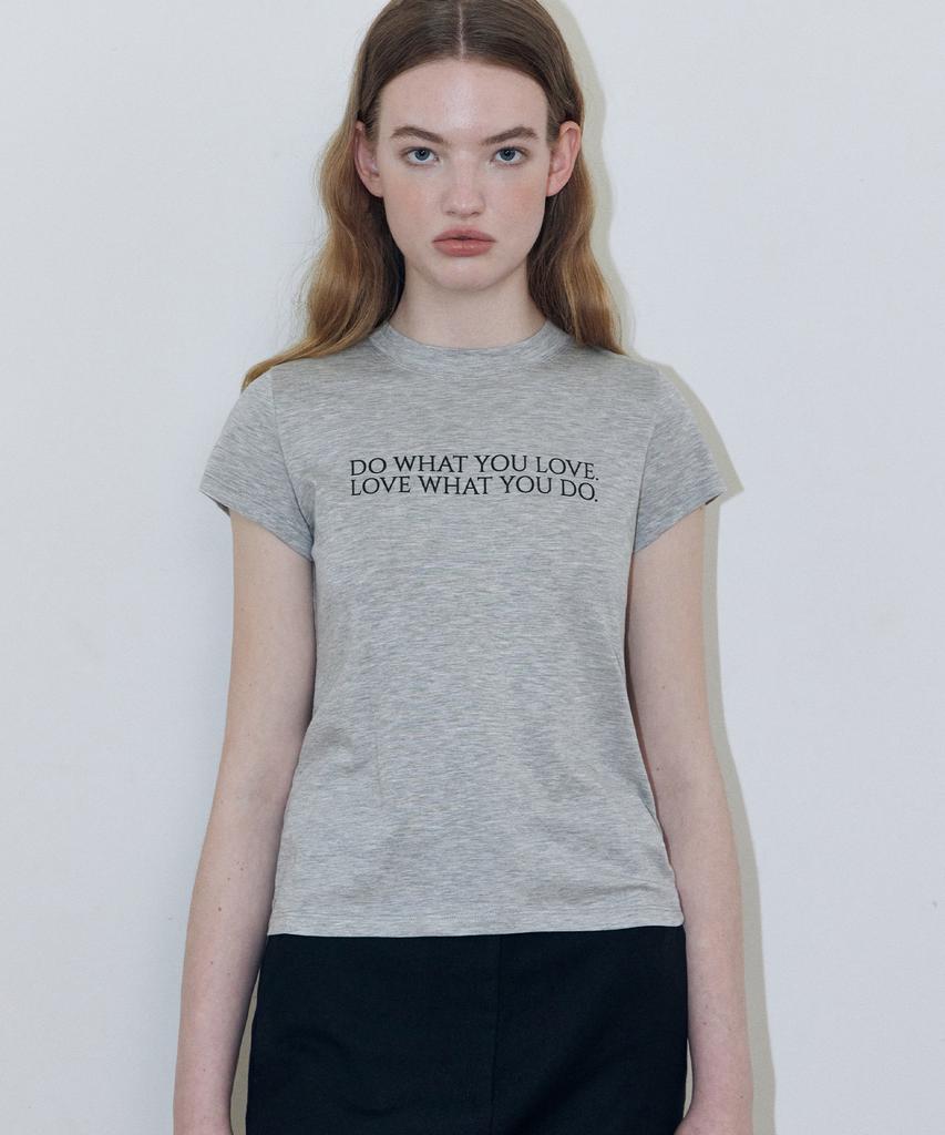 LADY VOLUME Do What You Love T-Shirt (Grey)
